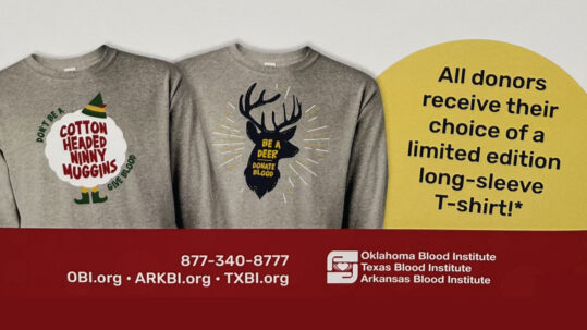 blood drive participants receive one of these t-shirt designs